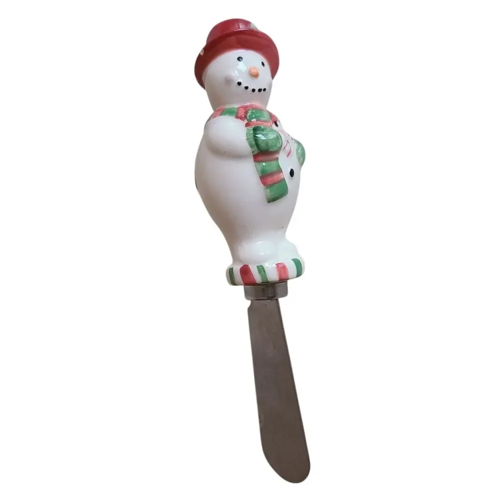 longaberger bluster snowman spreader knife christmas holiday